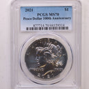 2021 Morgan and Peace 6 Coin Commemorative Set, PCGS MS 70, Store