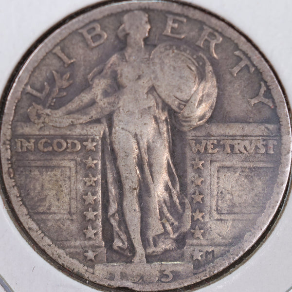 1923 Standing Liberty Quarter, Fine+ Circulated Coin, Store #QR0073
