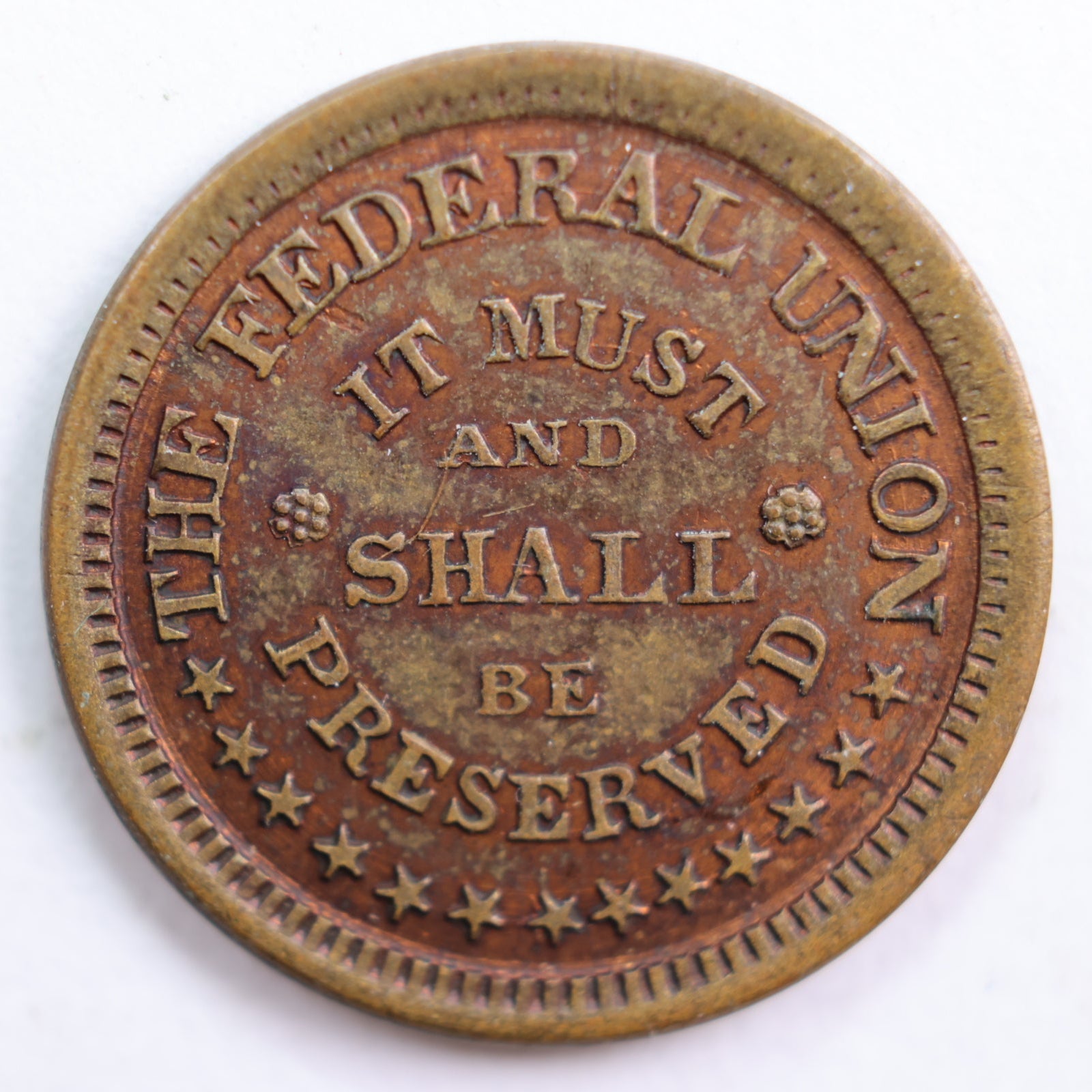 1861-64 Civil War Patriotic Token, Uncirculated Coin, Store #CN023