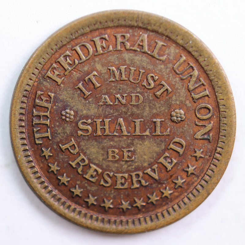 1861-64 Civil War Patriotic Token, Uncirculated Coin, Store