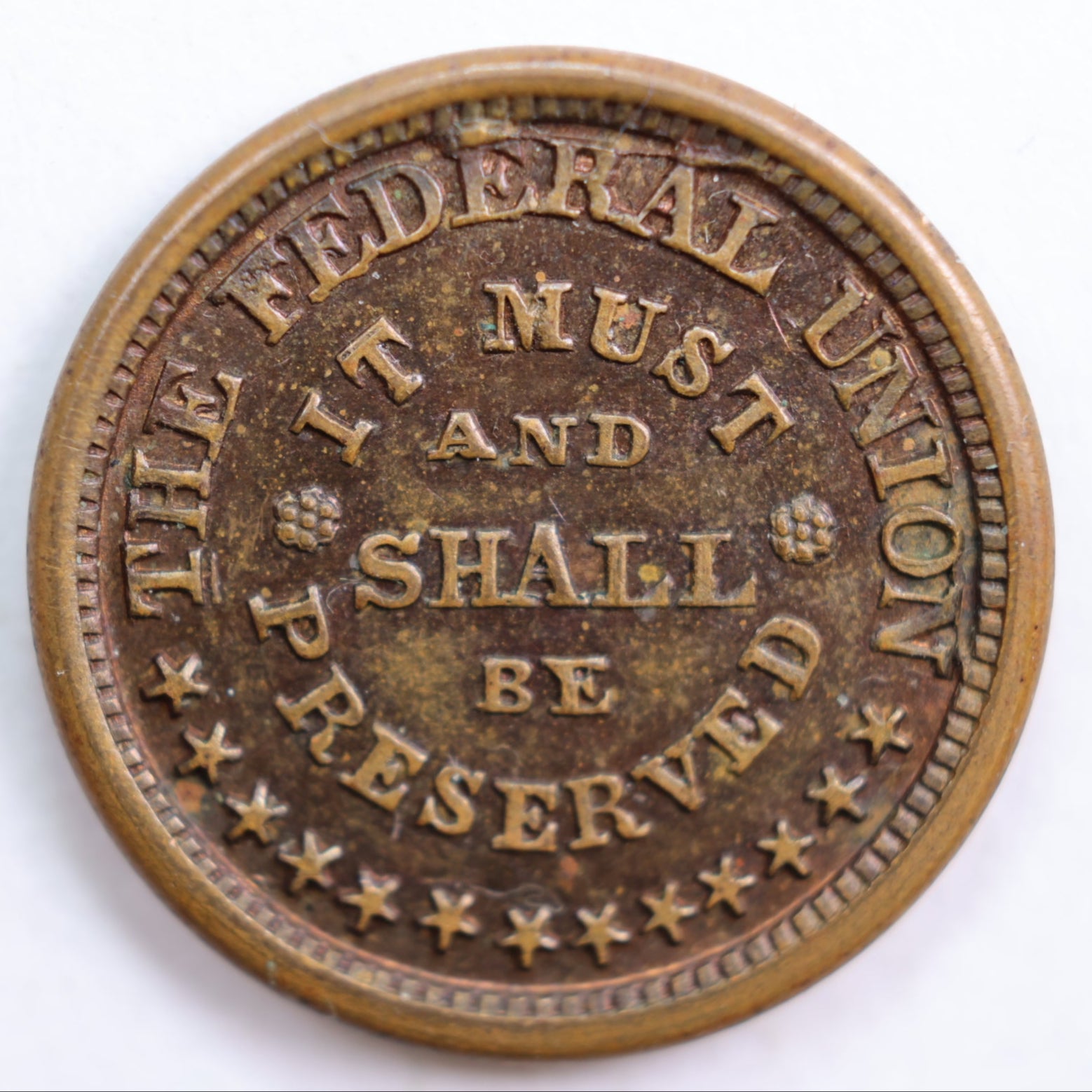 1861-64 Civil War Patroitic Token, About Uncirculated Coin, Store #CN024