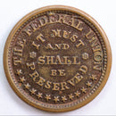 1861-64 Civil War Patroitic Token, About Uncirculated Coin, Store
