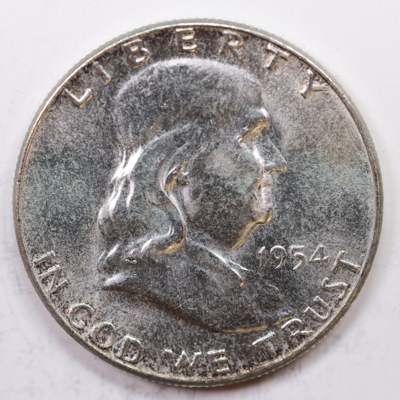 1954 Franklin Half Dollar, Mint State Uncirculated Coin, Store #HR1186