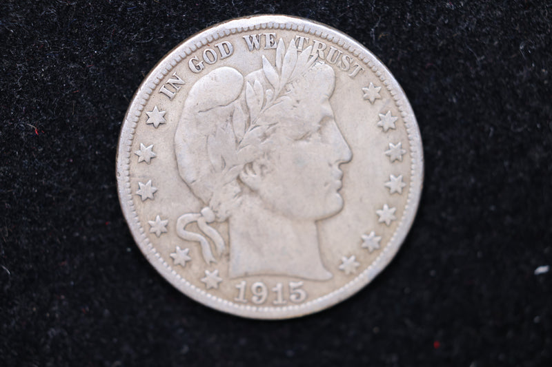 1915-D Barber Half Dollar., Circulated Coin. Large Affordable Sale
