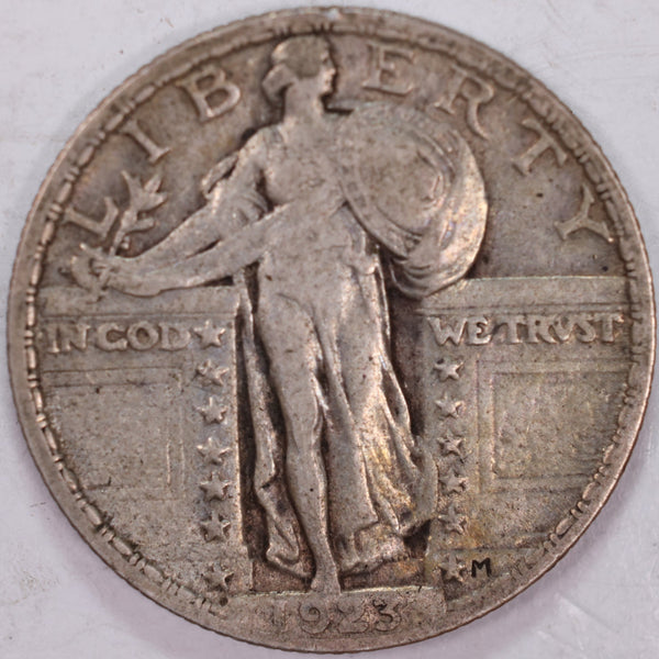 1923 Standing Liberty Quarter, Very Fine+ Circulated Coin, Store #QR0077
