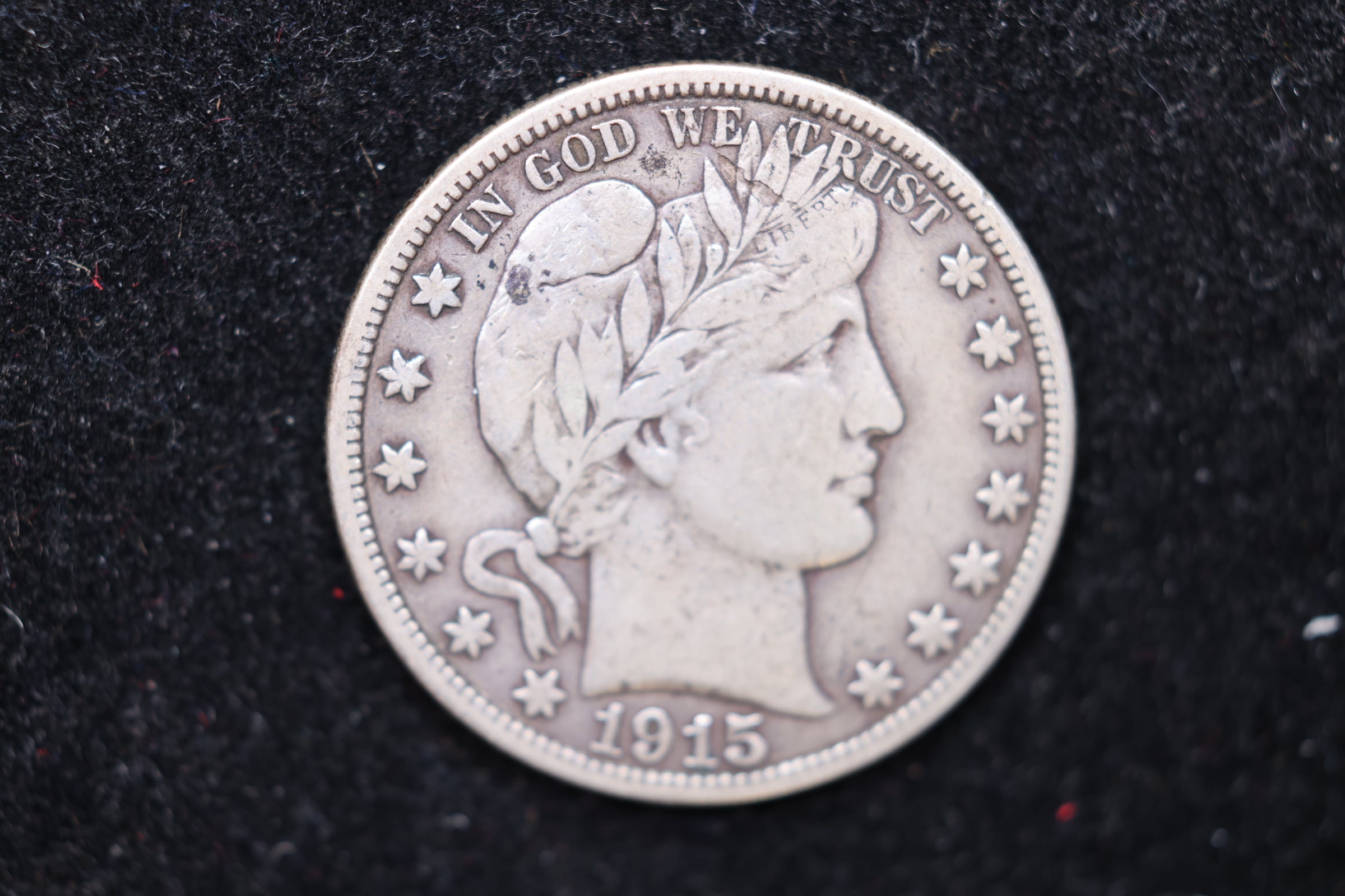 1915-S Barber Half Dollar, Very Fine Circulated Coin, Store #HR437