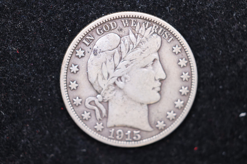 1915-S Barber Half Dollar., Circulated Coin. Large Affordable Sale
