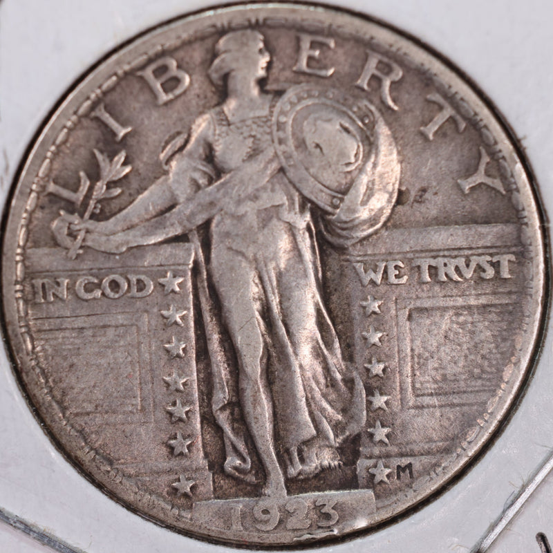 1923 Standing Liberty Quarter, Very Fine+ Circulated Coin, Store