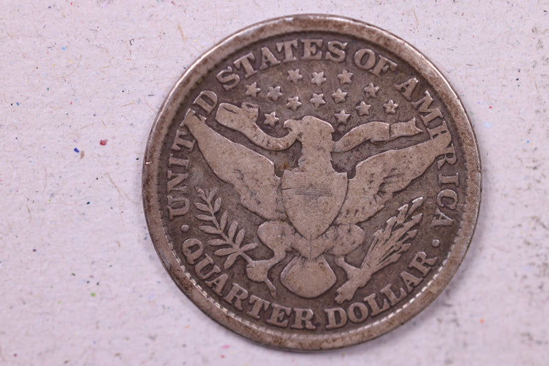 1892 Barber Silver Quarter., Very Good Circulated Coin., Store