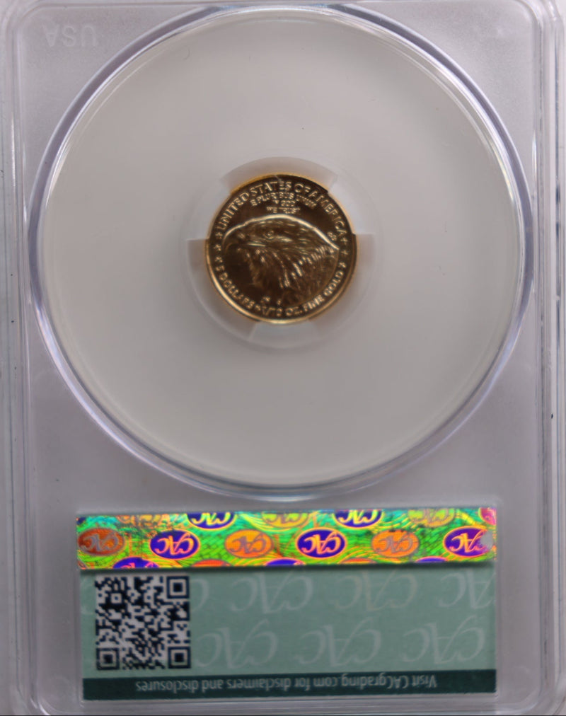 2023 $5 Gold American Eagle, 1/10 Gold Coin, CAC Graded MS-70. Store