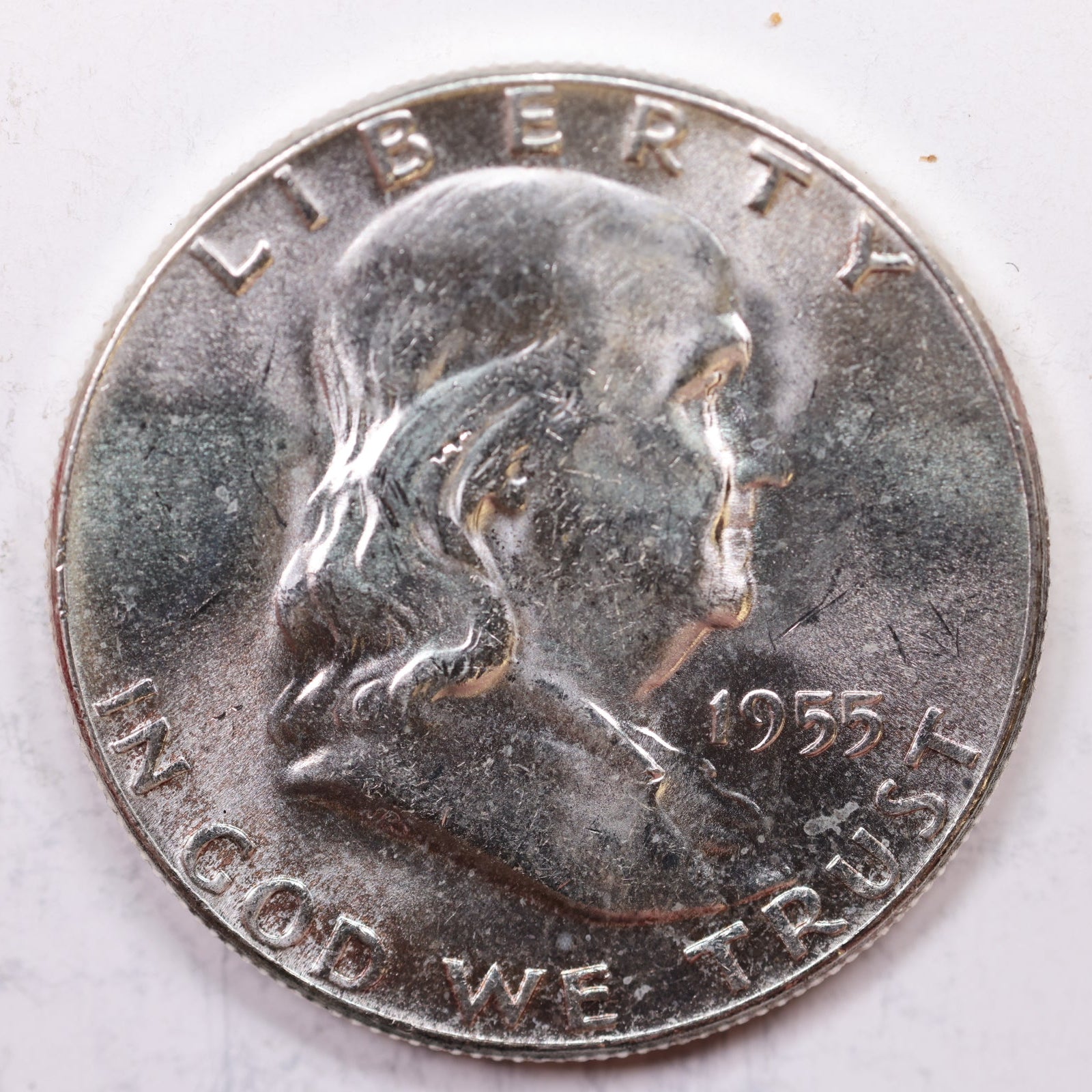 1955 Franklin Half Dollar, Mint State Uncirculated Coin, Store #HR1189