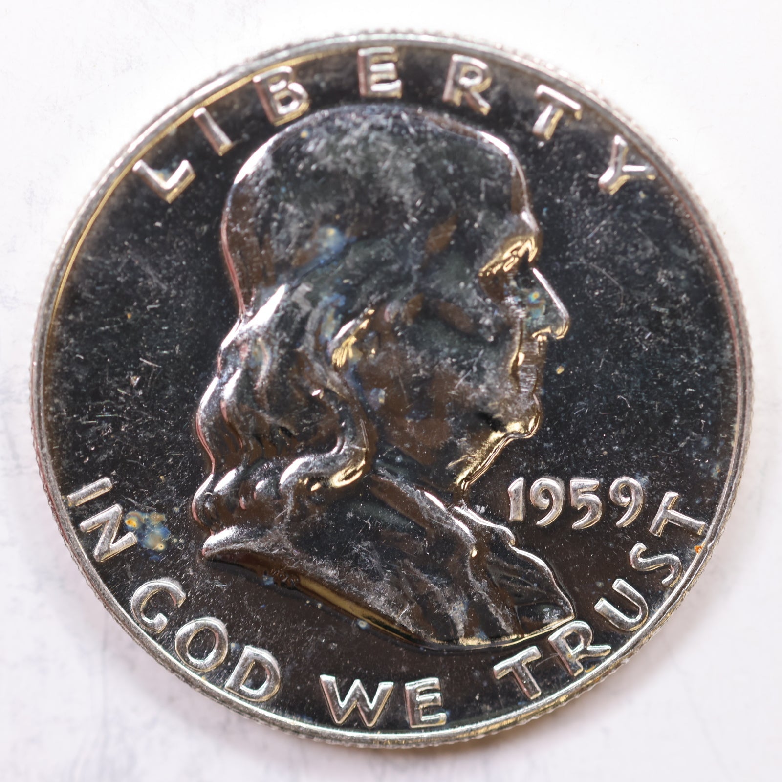 1959 Franklin Half Dollar, Proof Uncirculated Coin, Store #HR1191