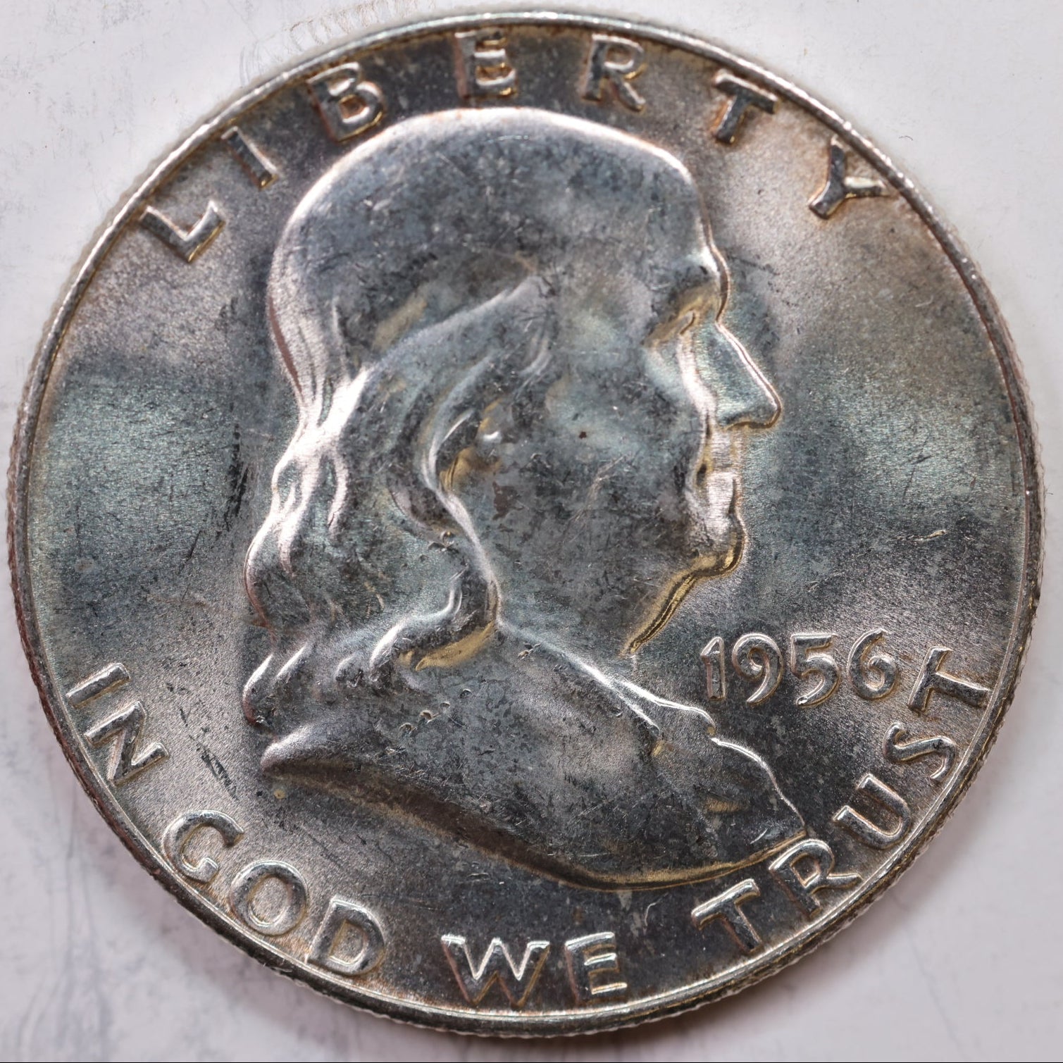 1956 Franklin Half Dollar, Mint State Uncirculated Coin, Store #HR1192