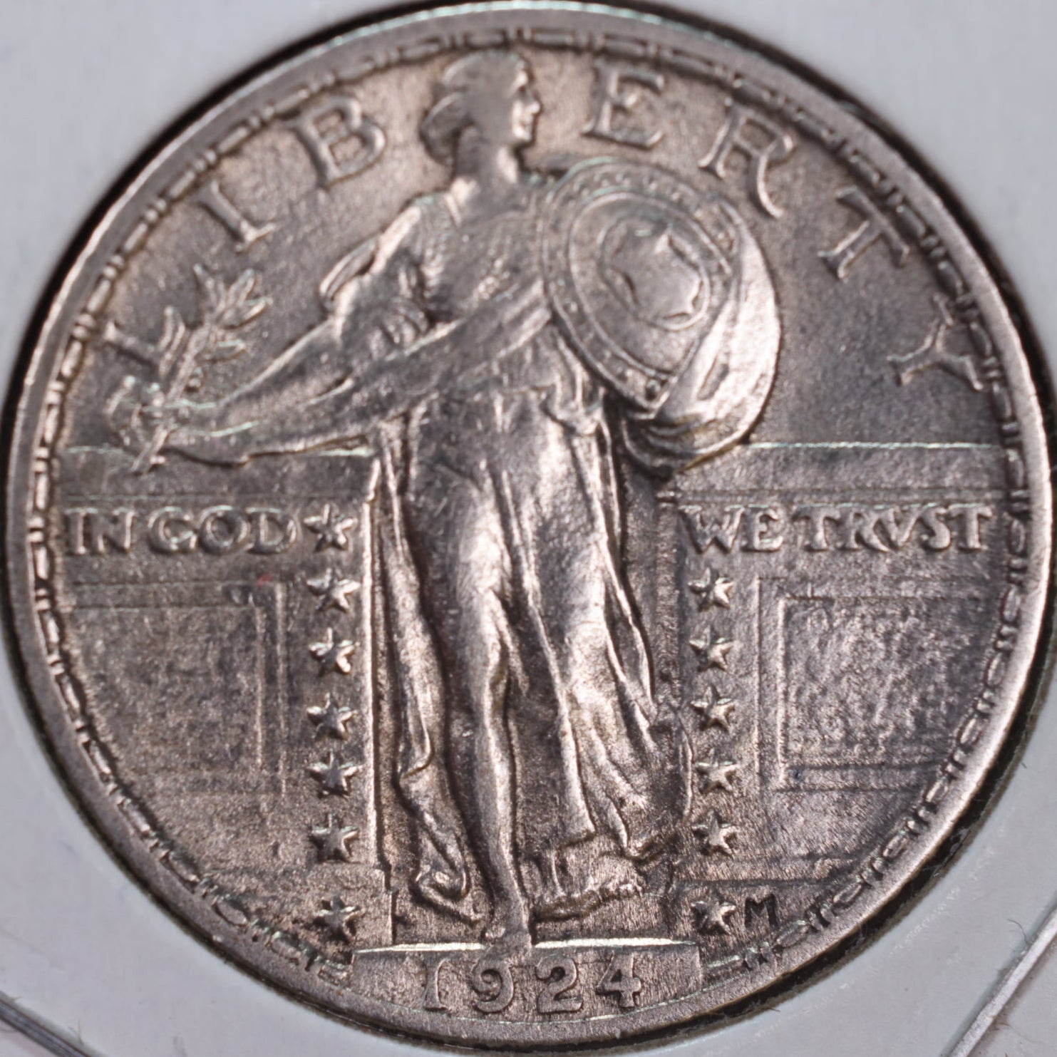 1924 Standing Liberty Quarter, Abt Uncirculated+ Coin, Store #QR0083