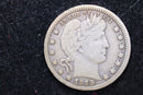 1915 Barber Silver Quarter, Circulated Coin. Large Affordable Sale