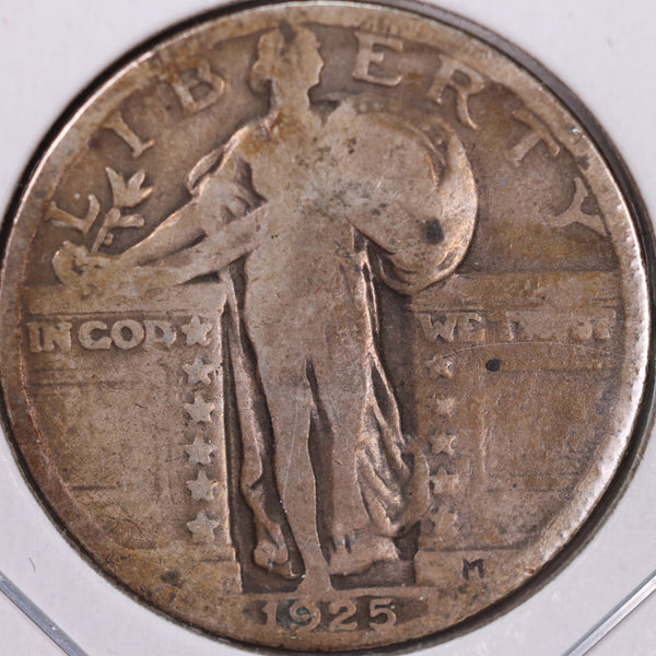 1925 Standing Liberty Quarter, Very Good Circulated Coin, Store #QR0090