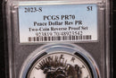2023-S Peace Silver Dollar, Reverse Proof, PCGS PR70, Store