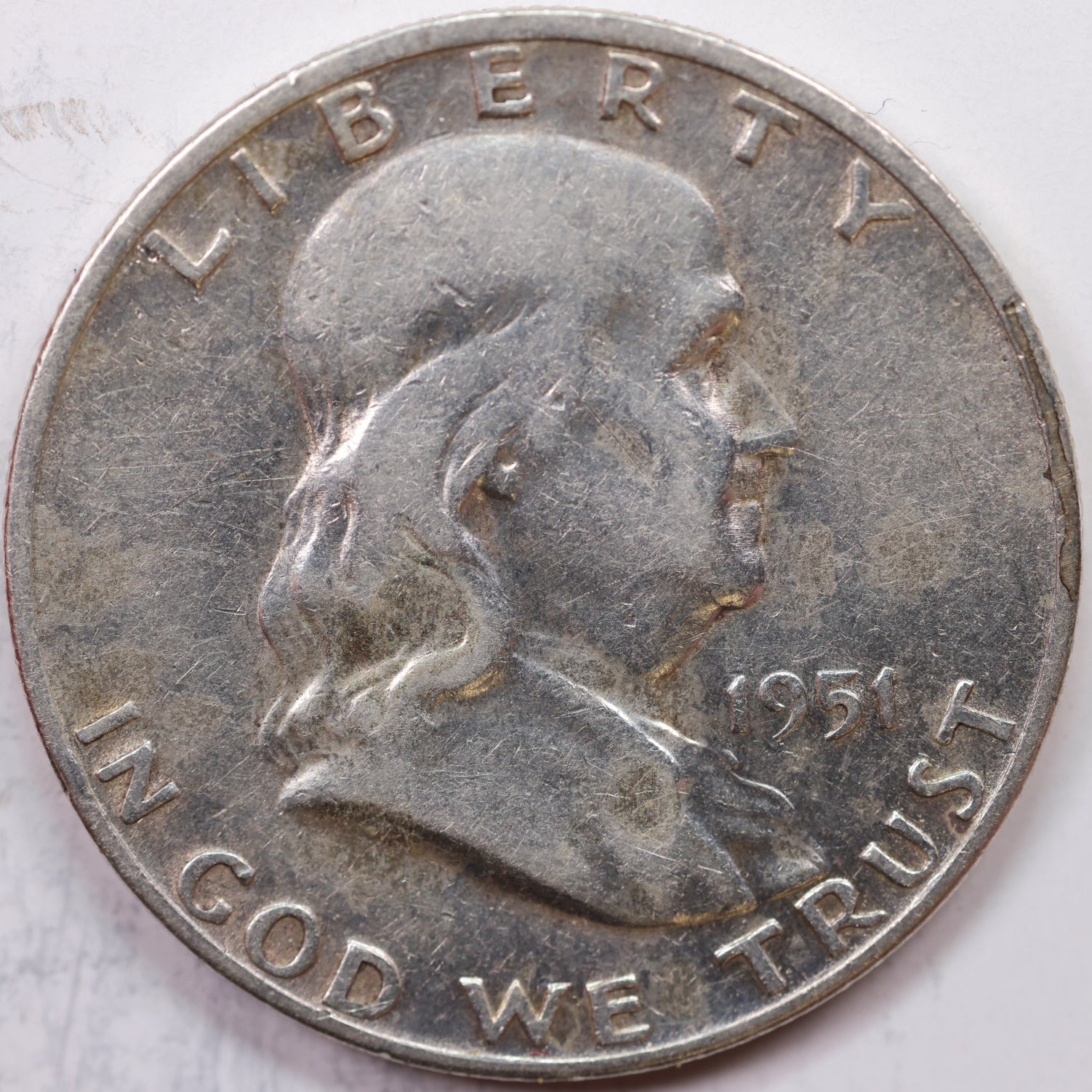 1951-D Franklin Half Dollar, Very Fine Circulated Coin, Store #HR1205