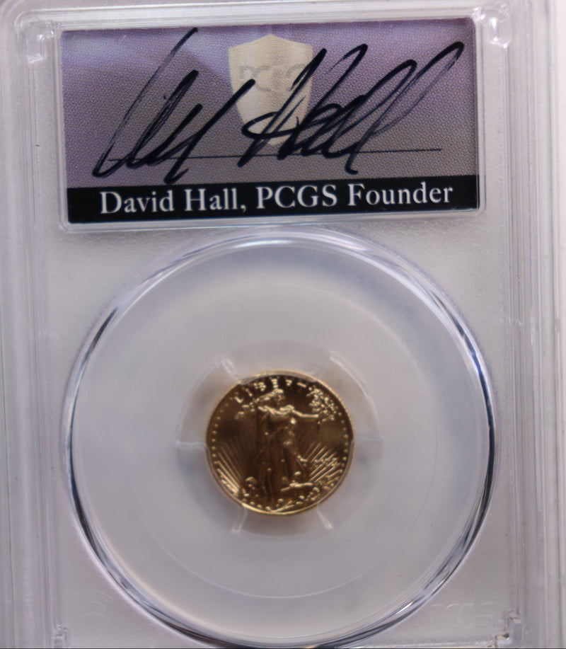 2022 $5 American Eagle, 1/10th OZT Gold Coin, PCGS Signed MS-70 Store