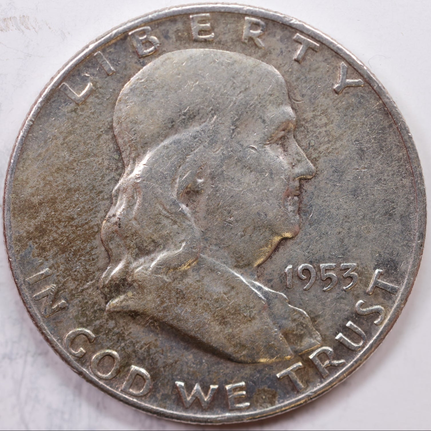1953-D Franklin Half Dollar, Very Fine Circulated Coin, Store #HR1206