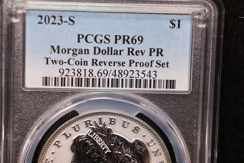 2023-S Morgan Silver Dollar, Reverse Proof, PCGS PR69, SALE