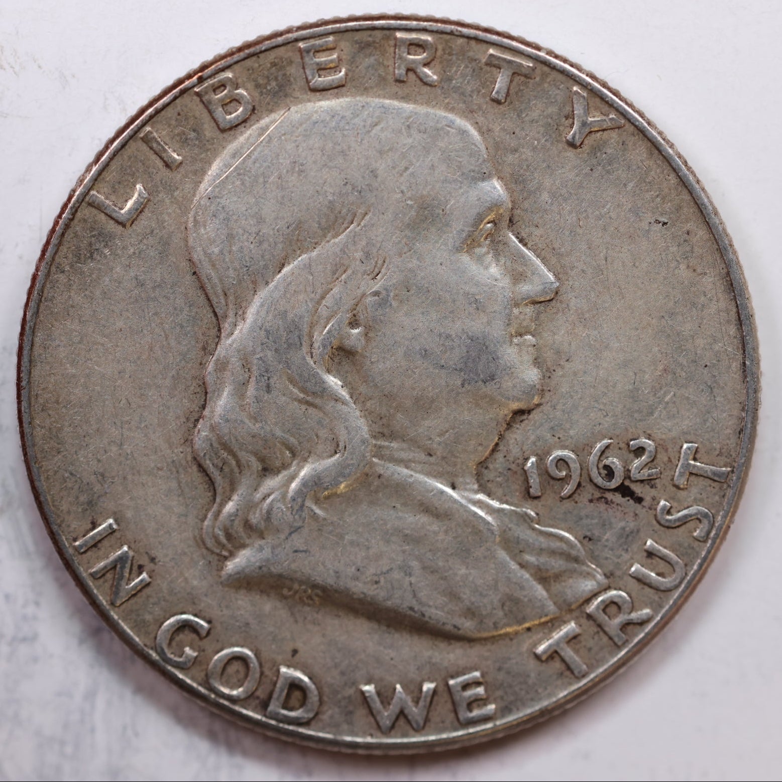 1962 Franklin Half Dollar, Very Fine Circulated Coin, Store #HR1207