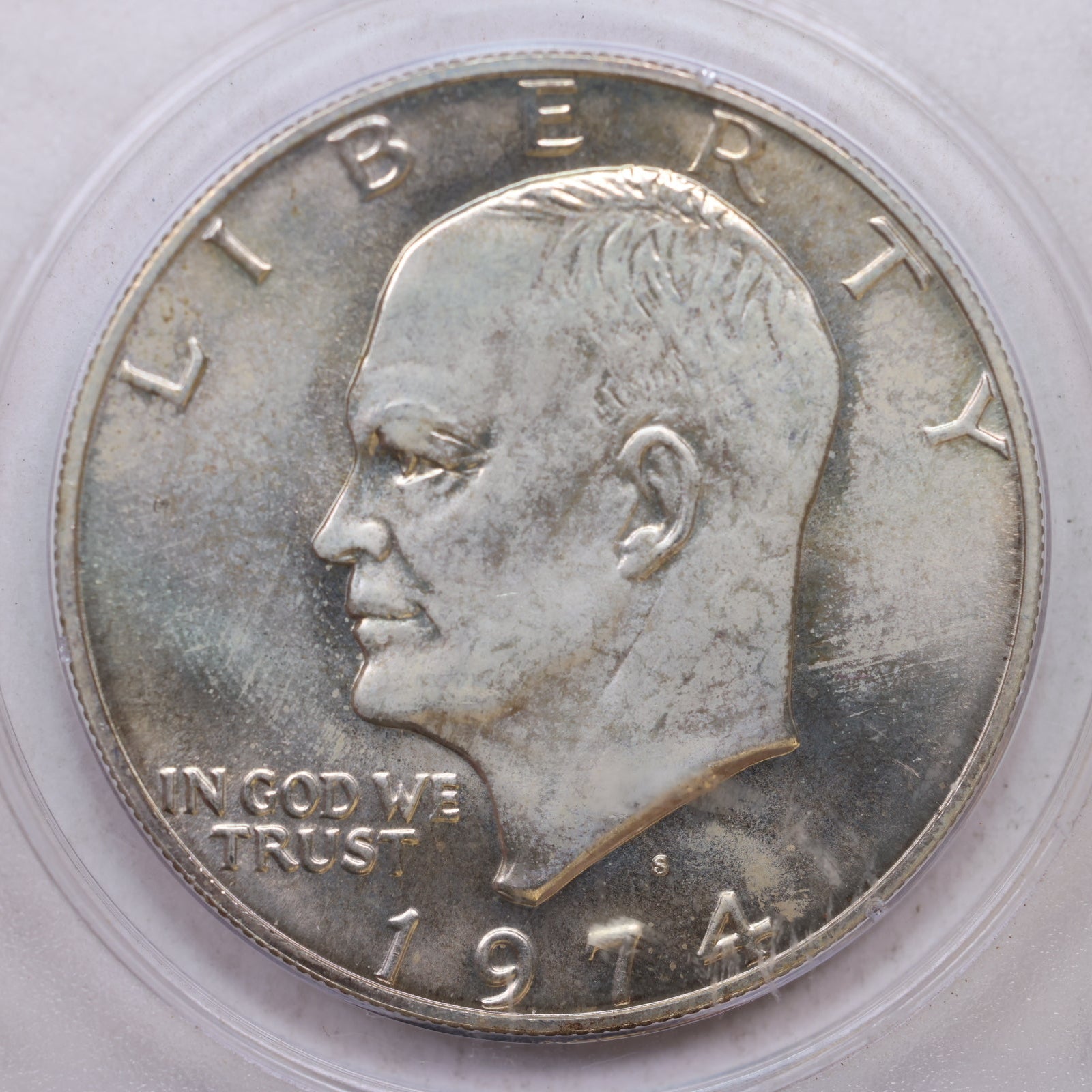 1974-S Eisenhower Dollar, Silver. Uncirculated Coin. PCGS Shaker MS-64, Store #GDR0324.