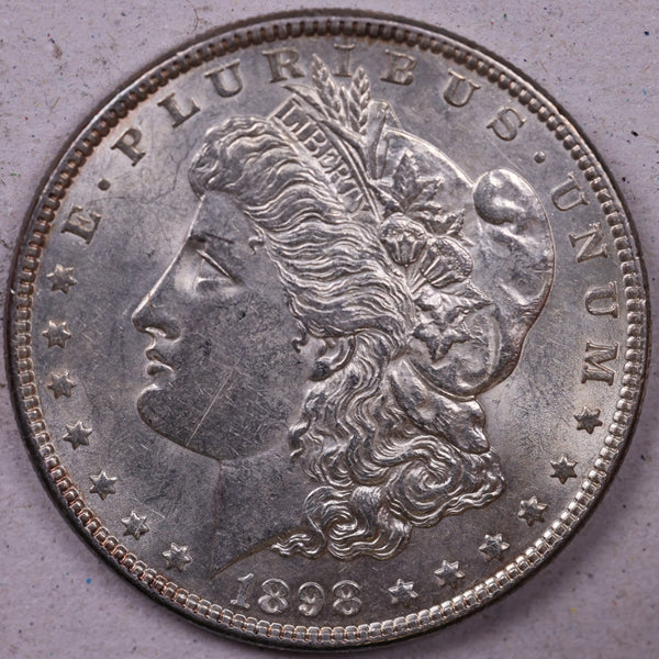 1898 Morgan Silver Dollar., Mint State Collectable Coin., Store #1205