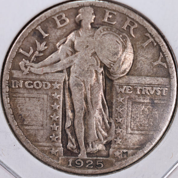 1925 Standing Liberty Quarter, Very Fine+ Circulated Coin, Store #QR0098