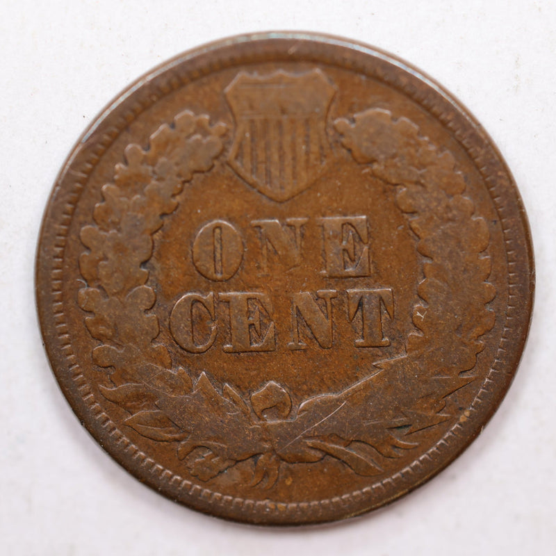 1877 Indian Head Cents, 'Key Date' Circulated Collectible Coin, Store Sale