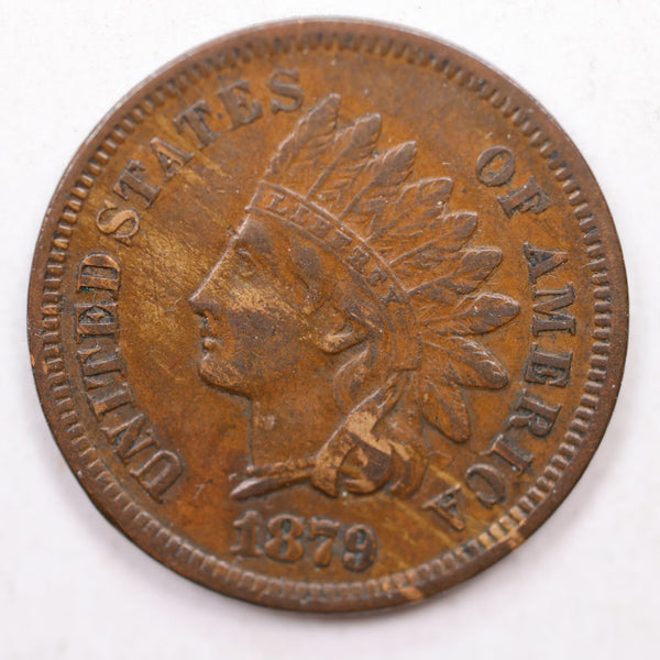 1879 Indian Head Cents, Nice Circulated Collectible Coin, Store Sale #CT0640.