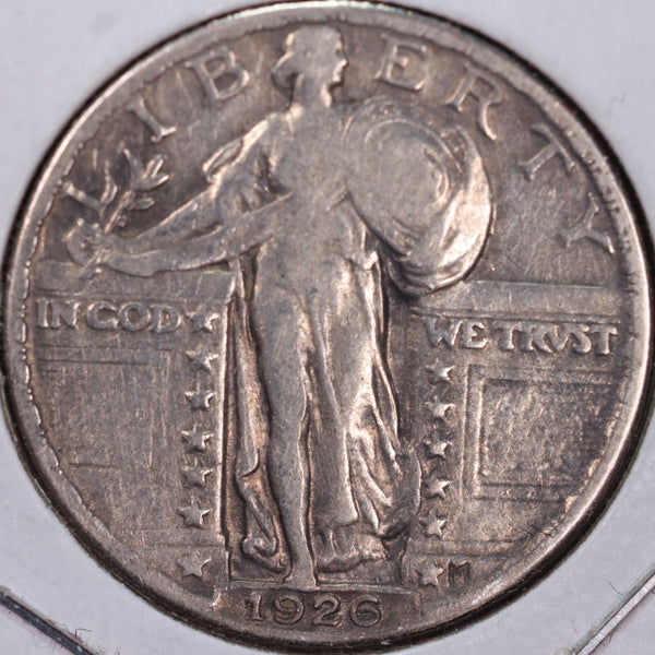 1926 Standing Liberty Quarter, Very Fine Circulated Coin, Store #QR0101