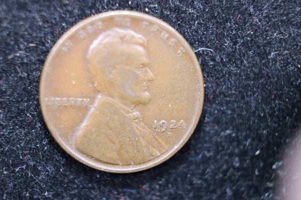 1924-D Lincoln Wheat Cents, Affordable Circulated Coin, SALE #88107