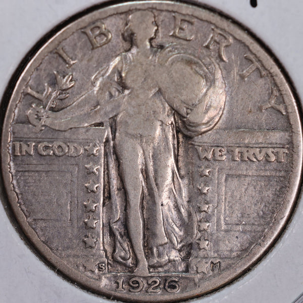 1926-S Standing Liberty Quarter, Very Fine Circulated Coin, Store #QR0104