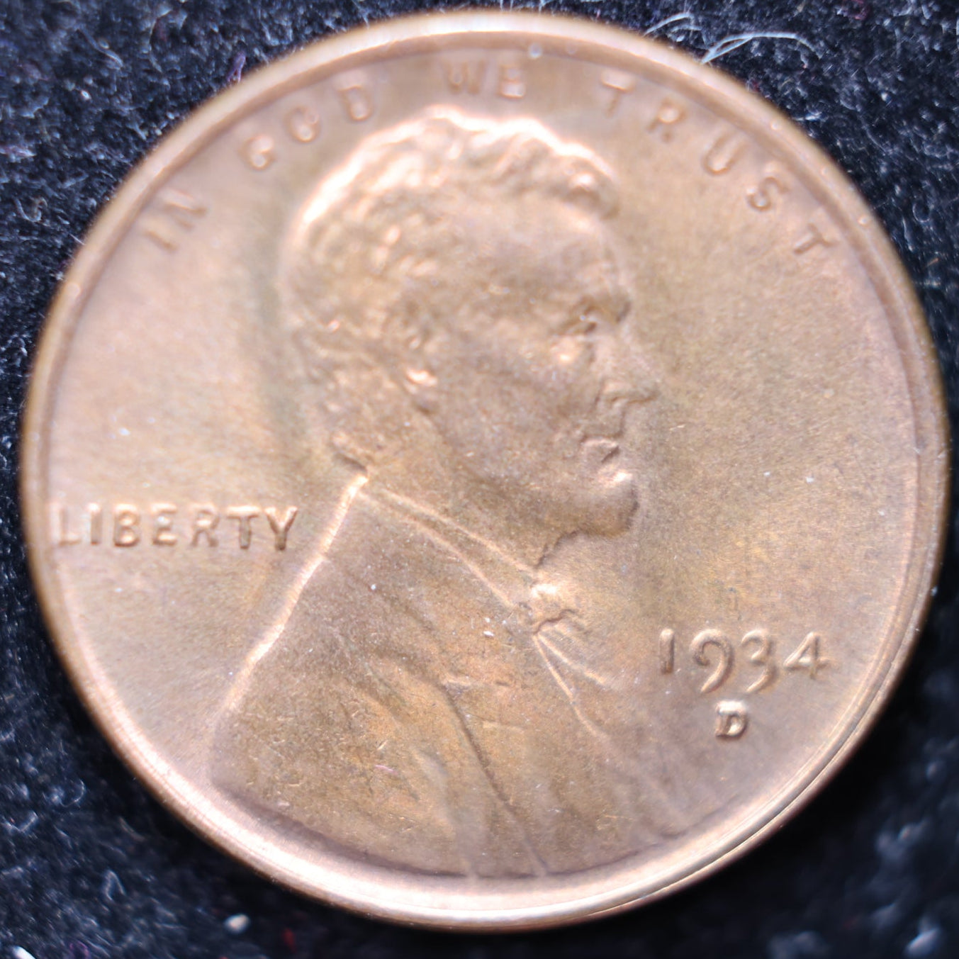 1934-D Lincoln Cent, Mint State Uncirculated Coin, Store #88108