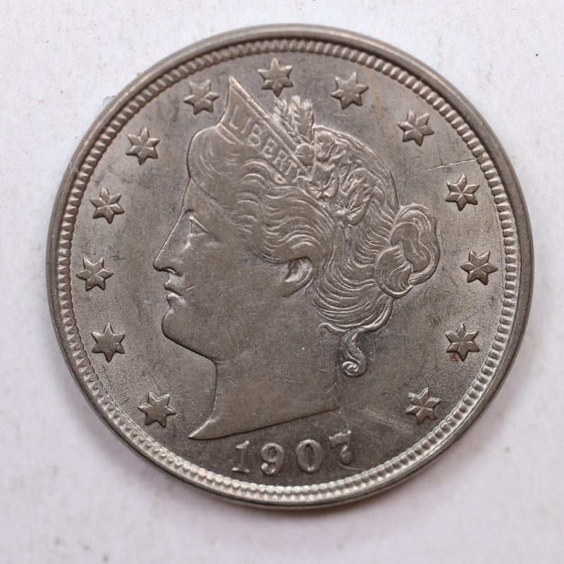 1903 Liberty (V) Nickel, Gem Collectible About Uncirculated Coin, Store SALE