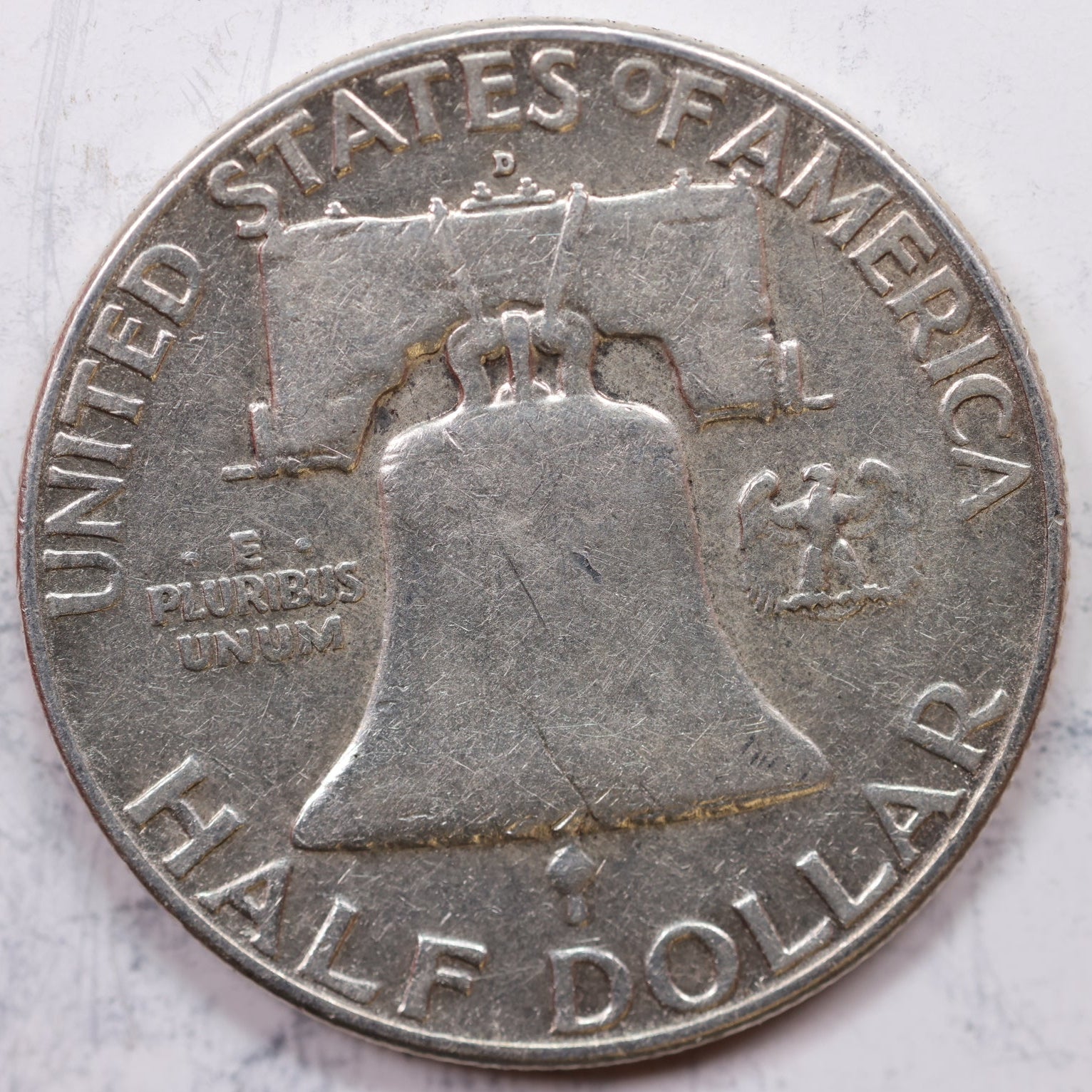 1960-D Franklin Half Dollar, Very Good Circulated Coin, Store #HR1216