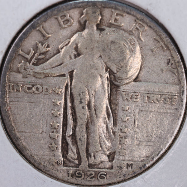 1926-S Standing Liberty Quarter, Fine Circulated Coin, Store #QR0107