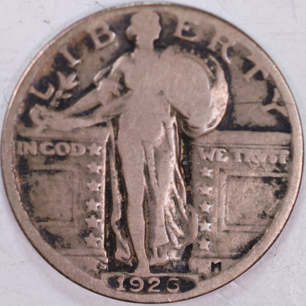 1926-S Standing Liberty Quarter, Fine Circulated Coin, Store #QR0108