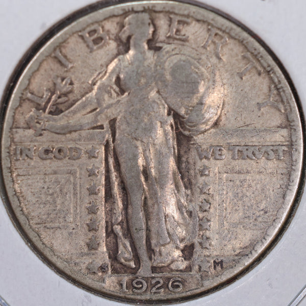 1926-S Standing Liberty Quarter, Very Fine+ Circulated Coin, Store #QR0110