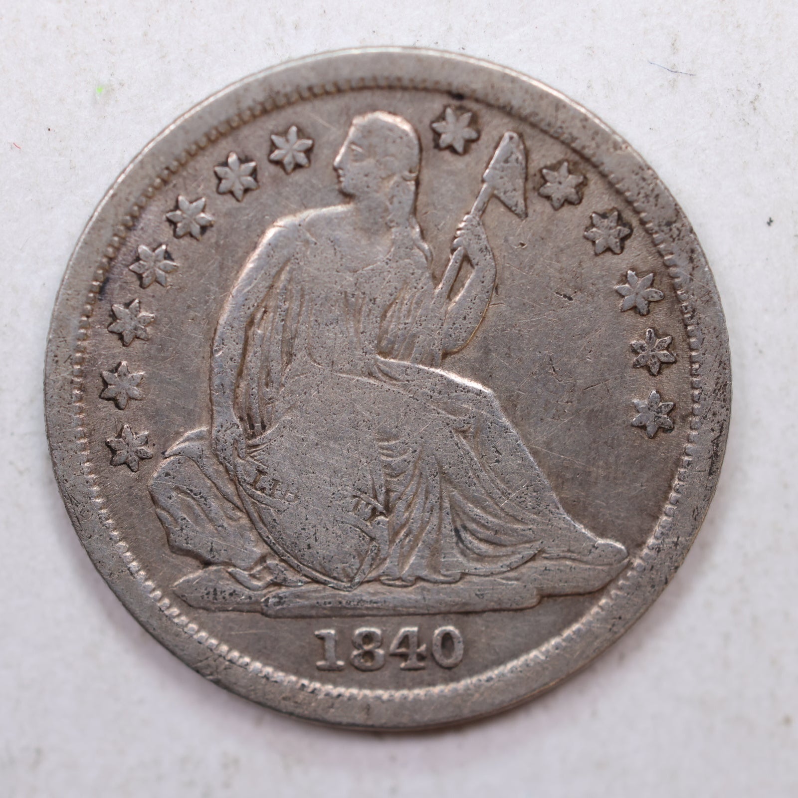 1840-O Seated Liberty Dime, 'No Drape', Circulated Coin, Store #DE787