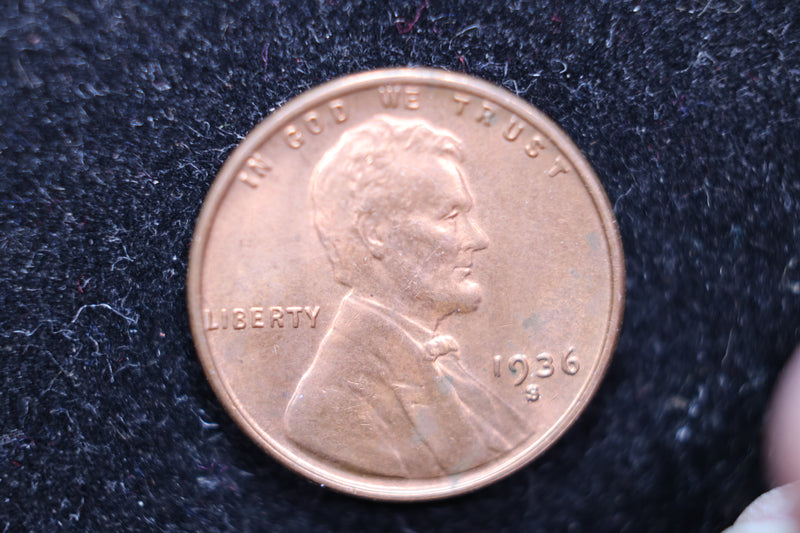 1936-S Lincoln Wheat Cents, Affordable Uncirculated Coin, SALE