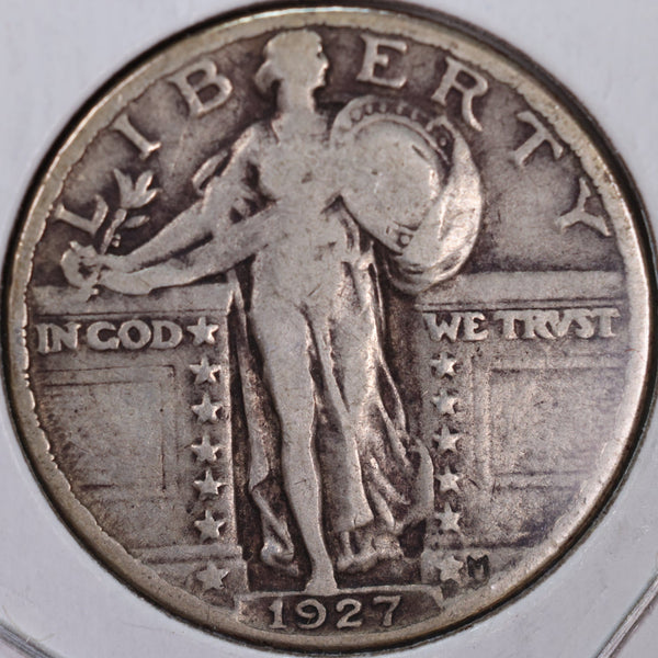 1927 Standing Liberty Quarter, Fine+ Circulated Coin, Store #QR0112