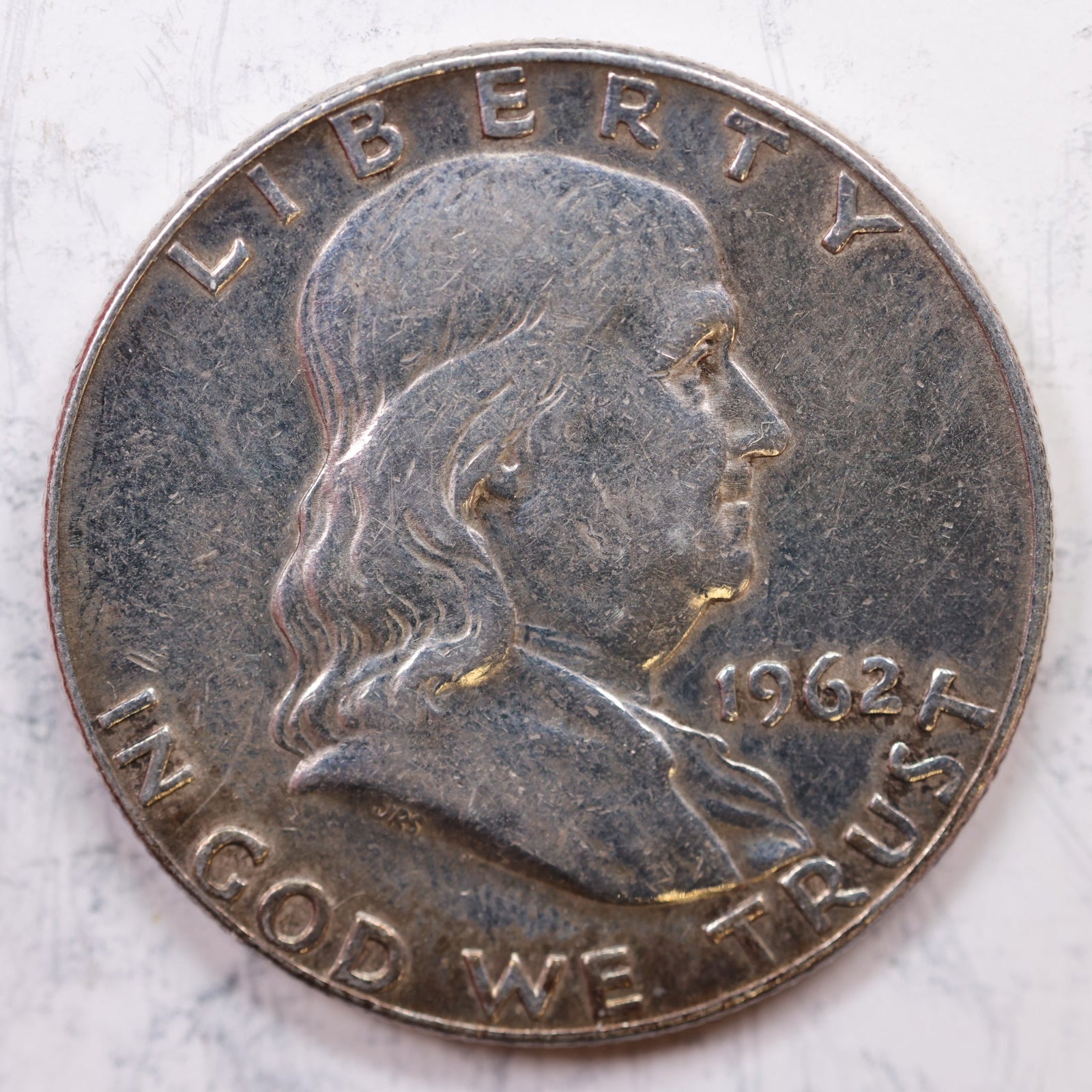 1962-D Franklin Half Dollar, Very Good Circulated Coin, Store #HR1221