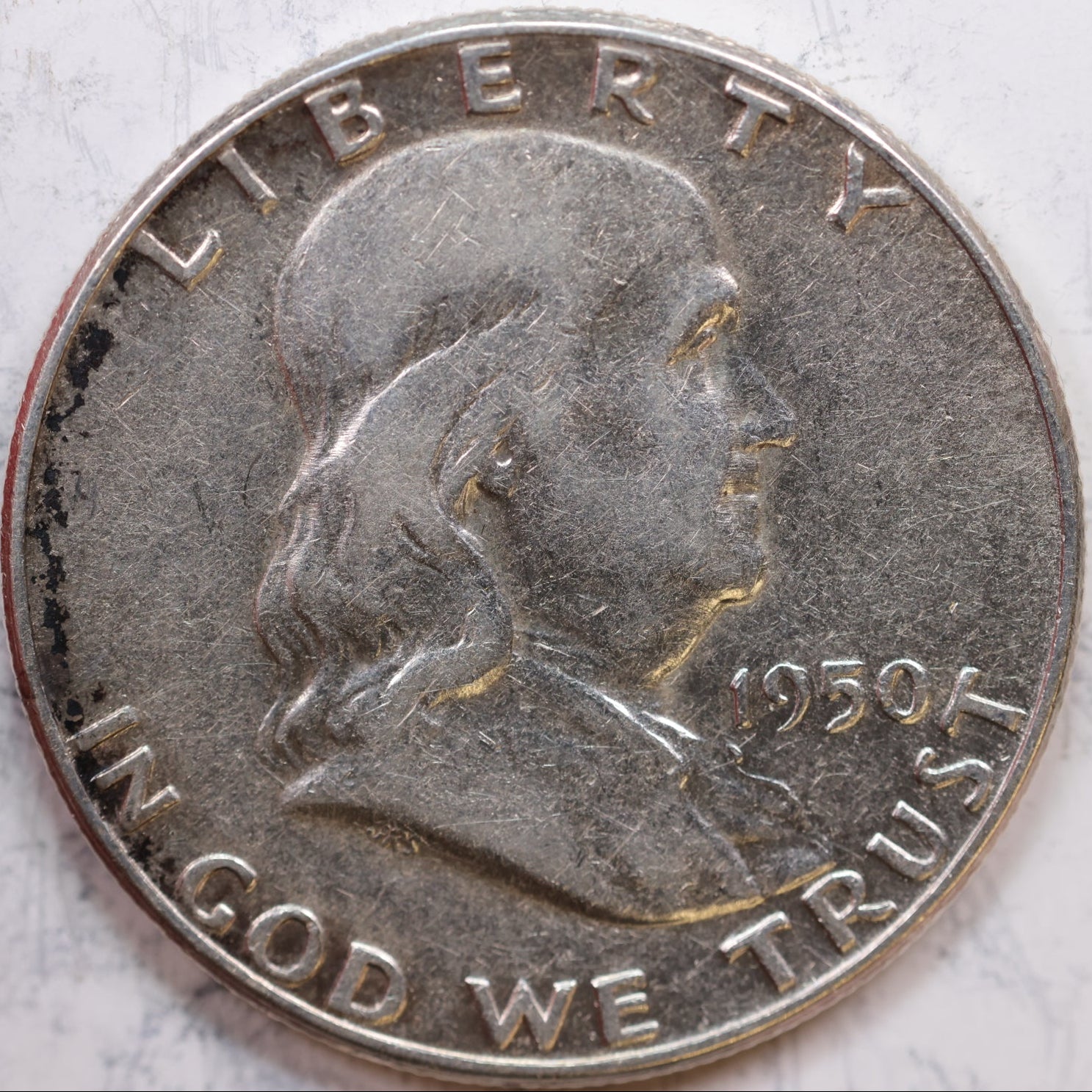 1950 Franklin Half Dollar, Very Good Circulated Coin, Store #HR1222