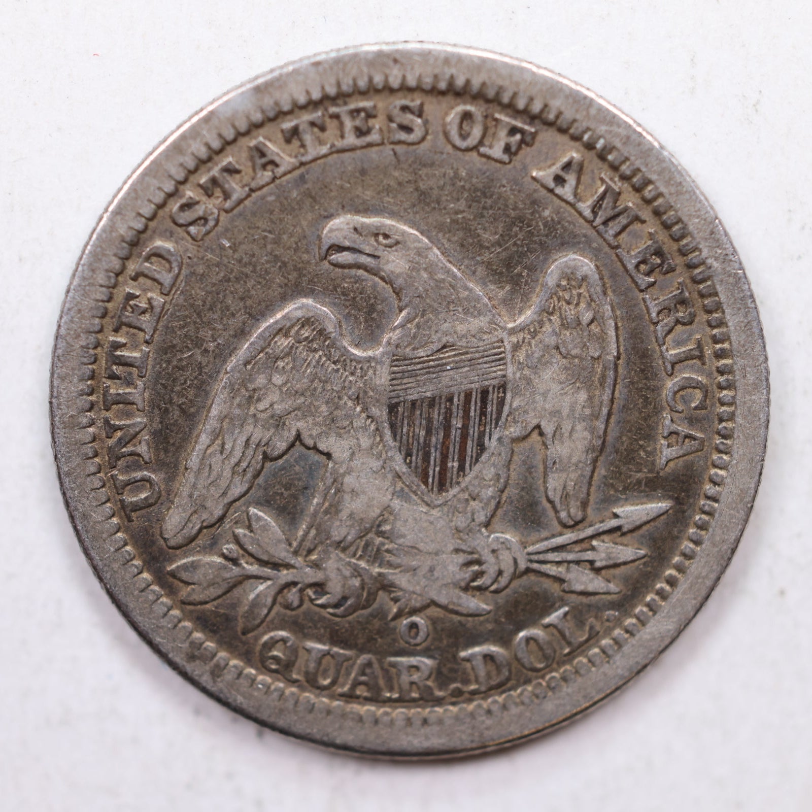 1840-O Seated Liberty Silver Quarter with Drape, Circulated Coin, Store #QR981