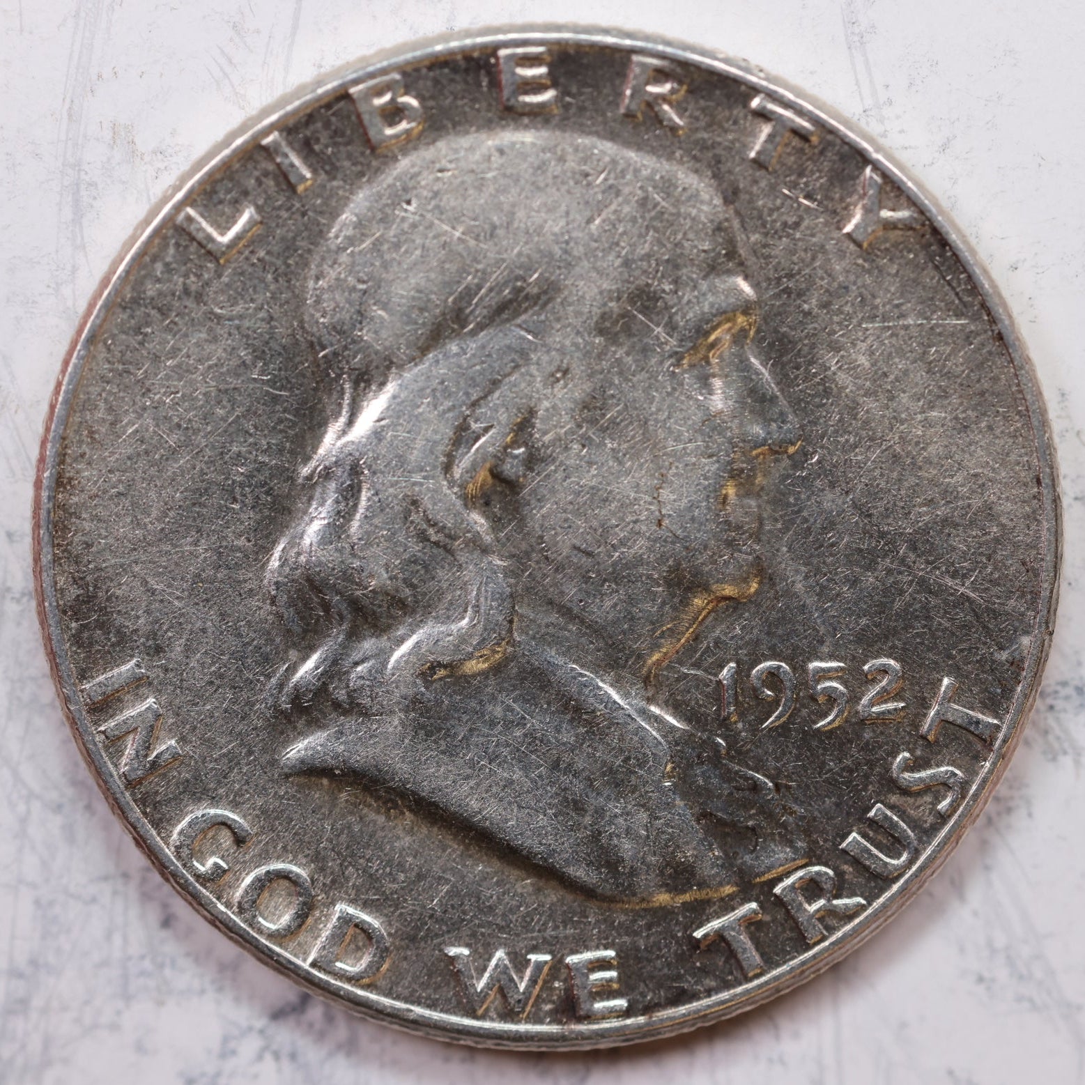 1952 Franklin Half Dollar, Very Good Circulated Coin, Store #HR1223
