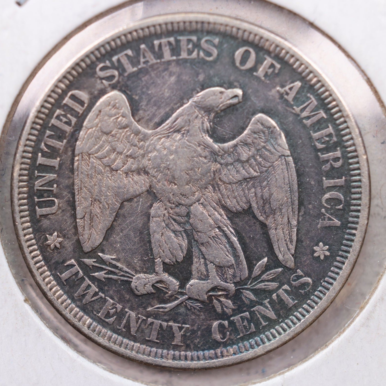 1875 20 Cent Piece. About Uncirculated Collectible Coin, Store Sale #20C003