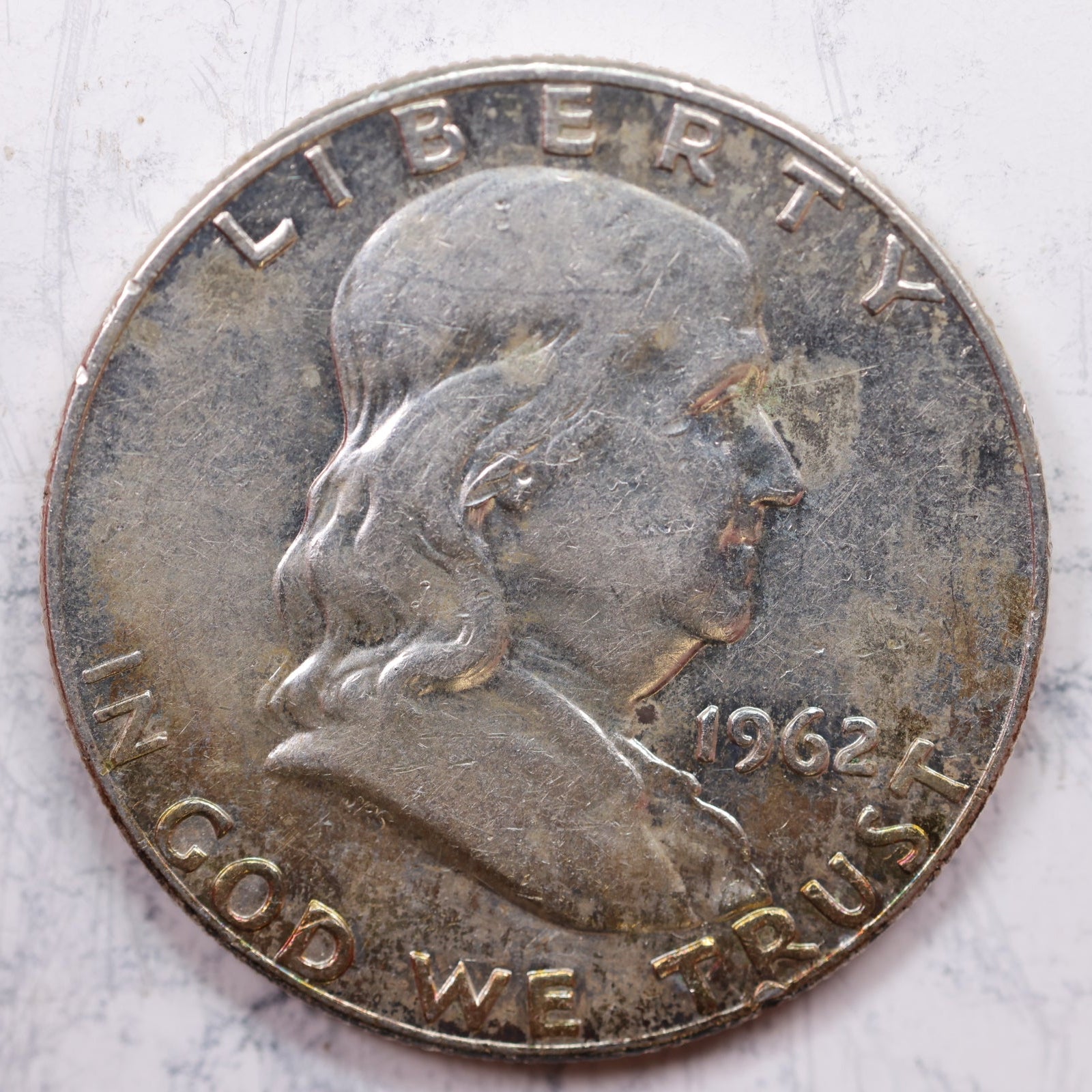 1962-D Franklin Half Dollar, Very Good Circulated Coin, Store #HR1226