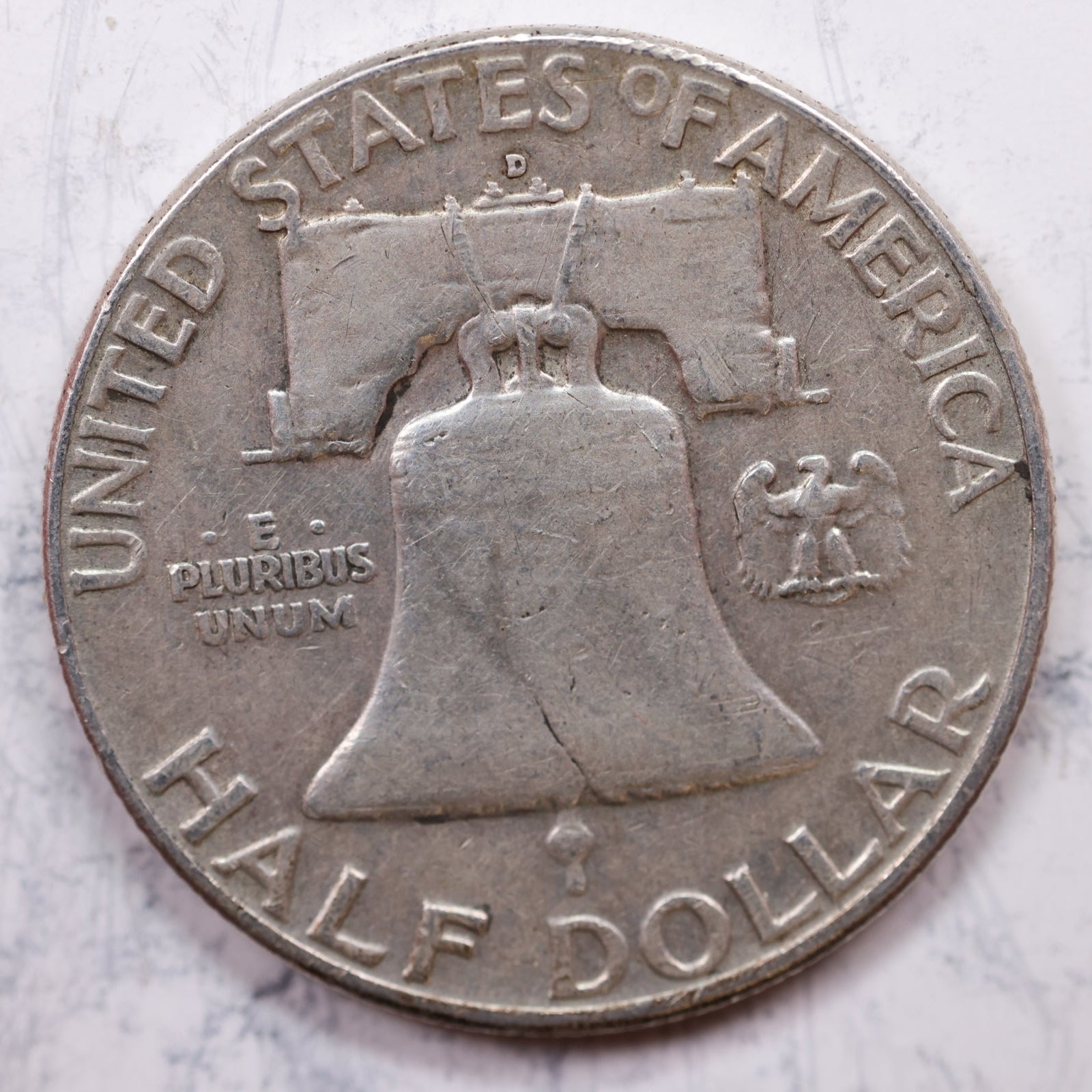 1961-D Franklin Half Dollar, Very Good Circulated Coin, Store #HR1227